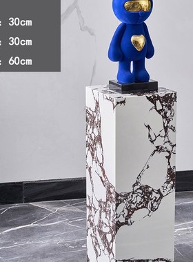客厅装饰摆件大理石底座雕塑展示台定制I花架玄关酒店摆台展厅基