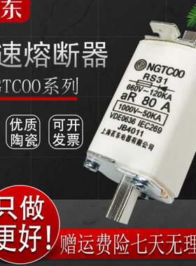 茗东熔断器NGTC00 熔断体NGTCOO熔芯RS31-63A 80A 100A 125A 160A