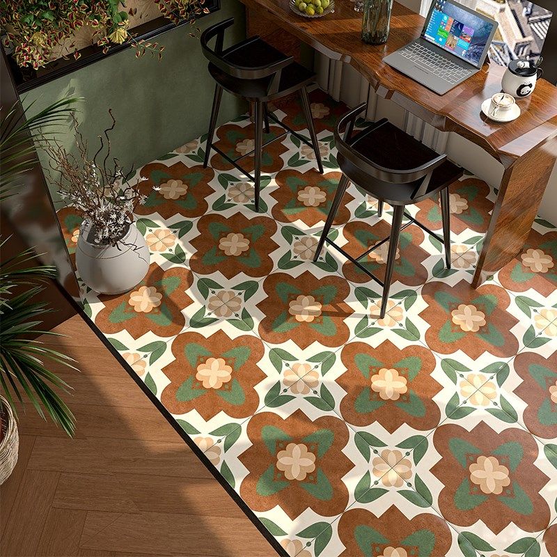 法式复古阳台卫生间花砖南洋风厨房墙砖民宿400小花X砖地板砖瓷砖