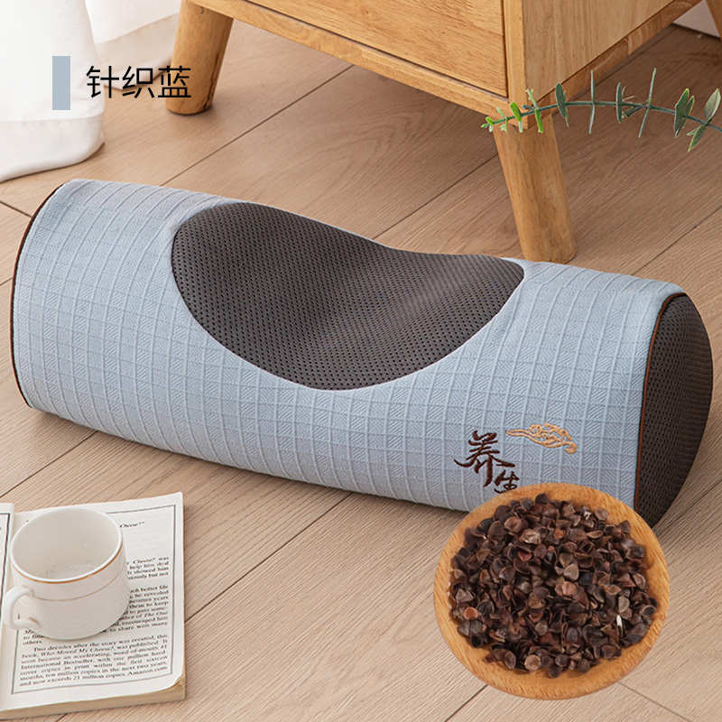 彩螺全荞麦枕颈椎拉伸牵引护颈枕荞麦壳枕头W元宝荞麦枕头