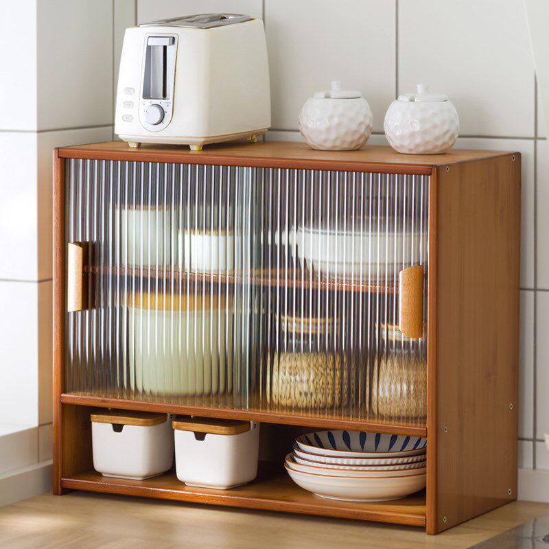 厨房置物架柜式台面玻璃门储物柜子多层放调味料碗碟多功能收纳柜,厨房/烹饪用具,碗架,淘宝优惠券,粉丝福利购,淘宝优惠卷