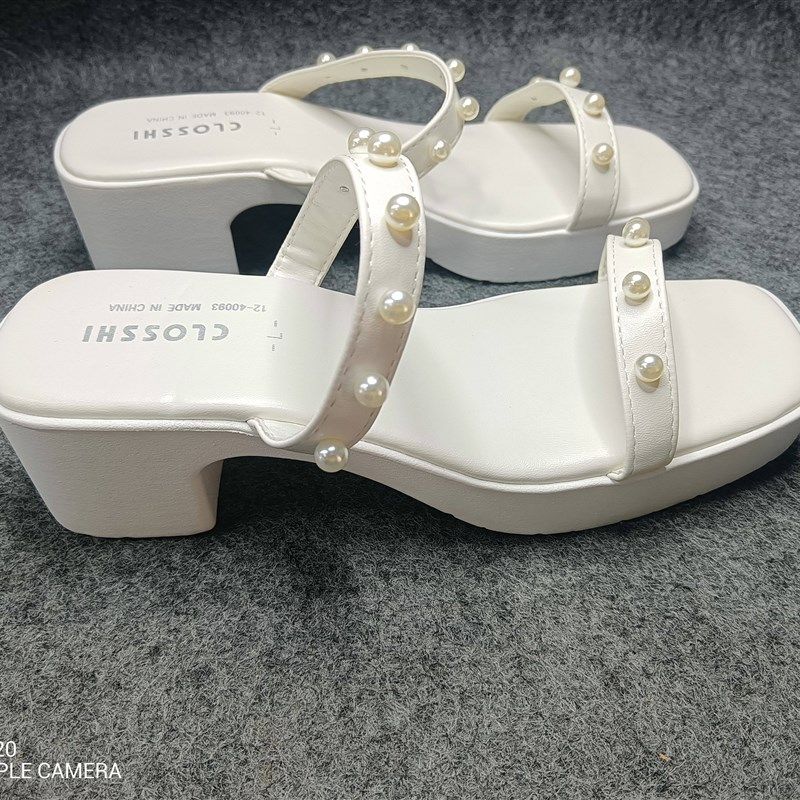 凉拖鞋女外穿ins潮2024新款夏季时尚珍珠松糕厚底坡跟沙滩高跟鞋,女鞋,一字拖,淘宝优惠券,粉丝福利购,淘宝优惠卷