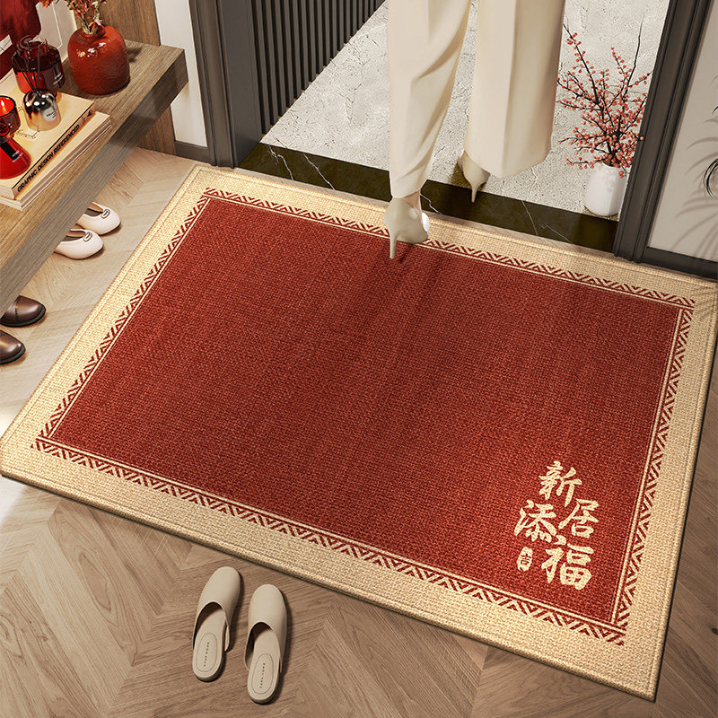 入户门地垫耐脏免洗喜庆红色高级感玄关地垫门外室外门垫进门地垫,居家布艺,入户地垫,淘宝优惠券,粉丝福利购,淘宝优惠卷