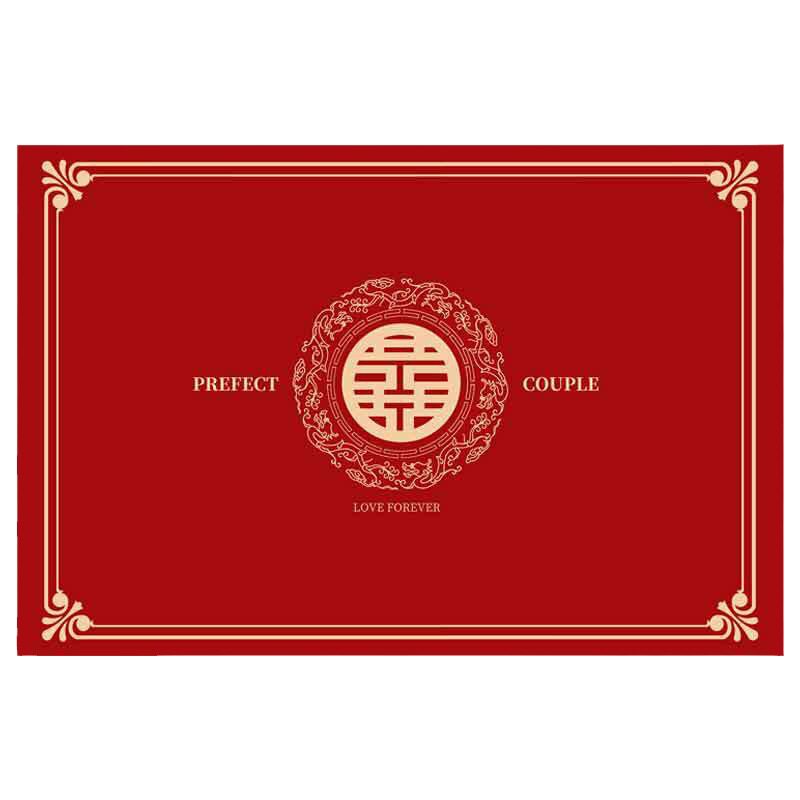 喜字结婚喜庆入户p门地家用进门门口子脚红Z色婚房地毯