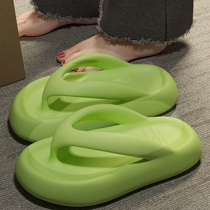 拖鞋外穿女夏季厚底人字拖女夏季2024新款黑防滑海边凉鞋沙滩夹脚,女鞋,人字拖,淘宝优惠券,粉丝福利购,淘宝优惠卷