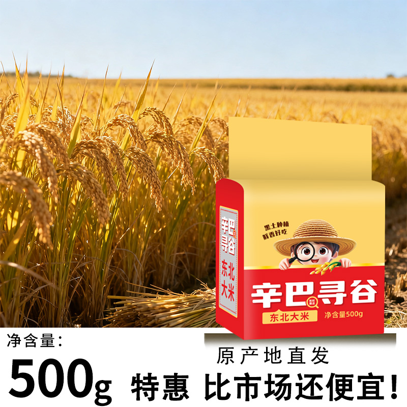 东北大米2025年新米新日期珍珠米糙米1斤装产地直发500g真空现磨