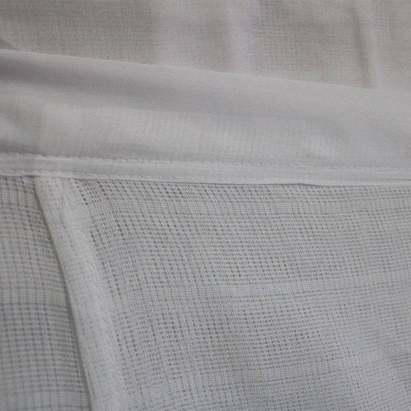 老式纱宫廷蚊帐落地2M加密厚单门防尘方顶家用穿杆不锈钢支架