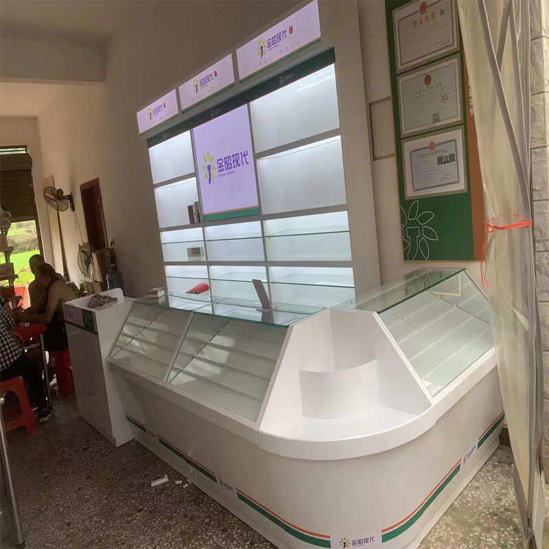 湖南长沙烟柜乡村636乡汇摆烟展示柜烟酒玻璃柜台便利店超市装修