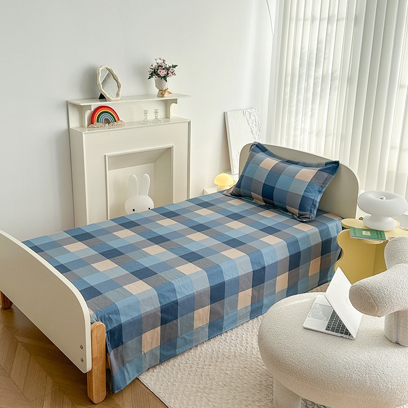 A类学生宿舍全棉三件套单人上下铺纯棉被套床单六件套双人四件套