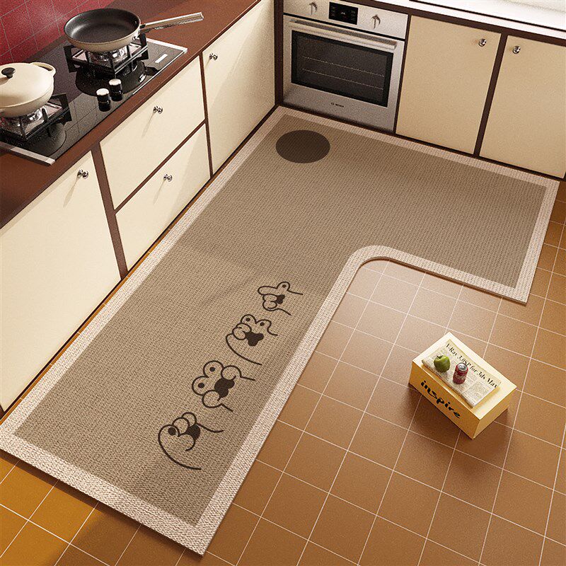 厨房专用L型地垫可擦免洗防水防油防滑门垫脚垫7字形吸水吸油地毯,居家布艺,厨房地垫,淘宝优惠券,粉丝福利购,淘宝优惠卷