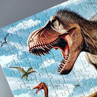 儿童进阶恐龙拼图100/200/300块益智平图56-8-10岁7以上男孩玩具