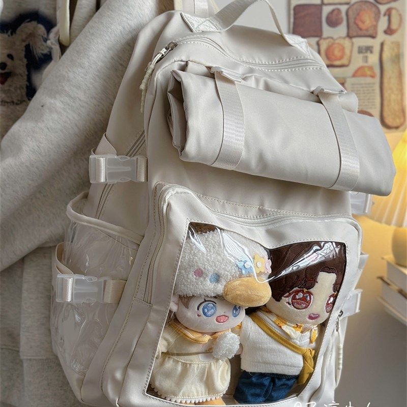 日系ins简约百搭书包学生大容量双肩包学院小众背包吧唧痛包娃包,箱包皮具/热销女包/男包,双肩背包,淘宝优惠券,粉丝福利购,淘宝优惠卷