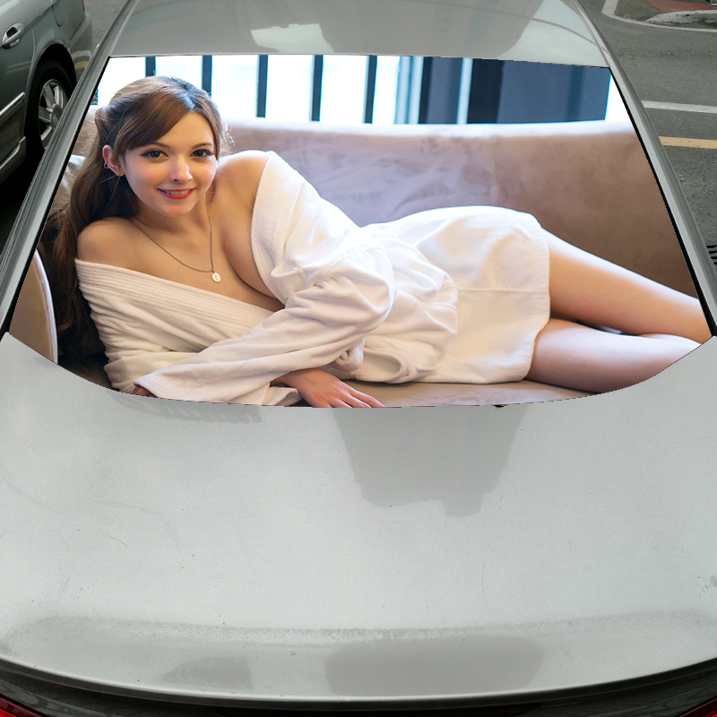 汽车后窗档风玻璃个性改装车贴纸单透广告装饰拉花膜车外遮阳贴画