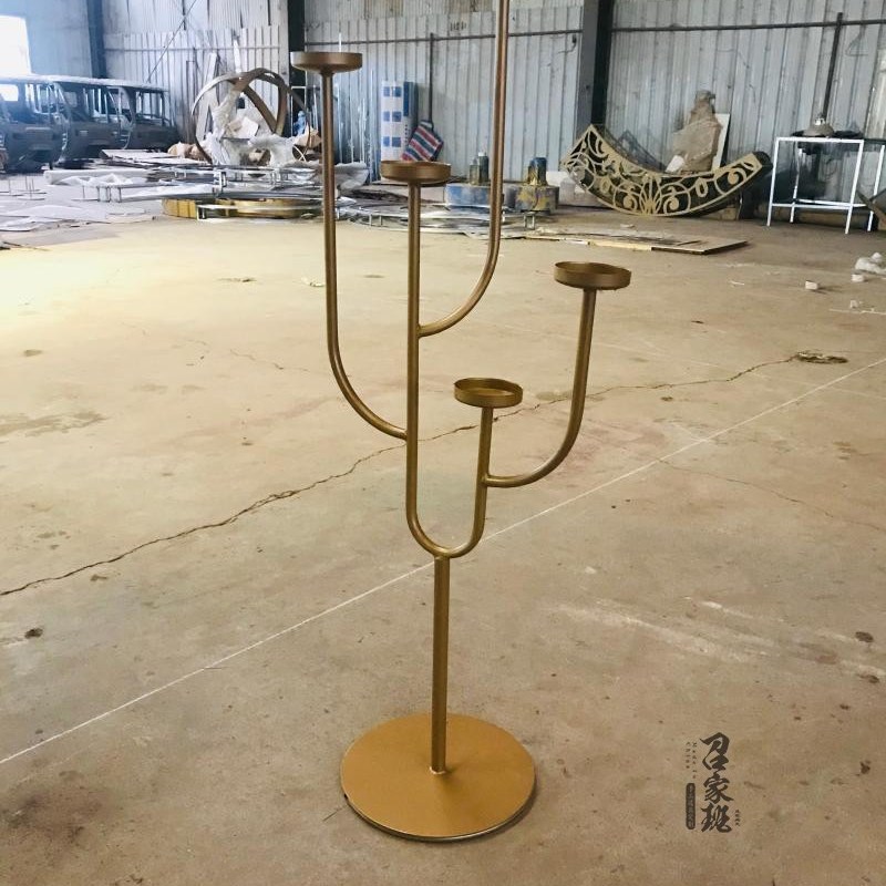 婚庆道具2020新款婚庆中式路引铁艺架子婚礼烛台路引婚庆路引