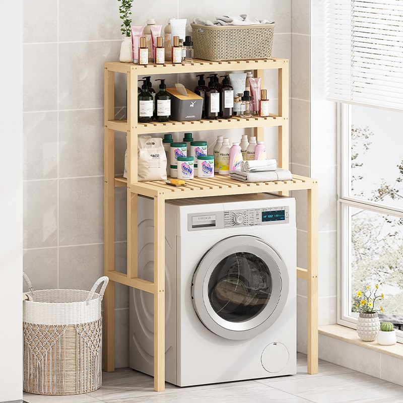 洗衣机置物架上方架子落地阳台多层卫生间浴室滚筒翻盖收纳架定制