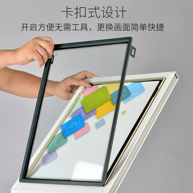 酒店导向牌a70商场索引牌落地式展架海报架子L形导视台广告介绍牌