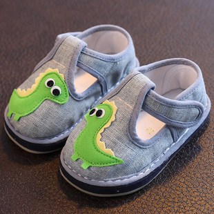 2024秋季新款一岁宝宝鞋子春秋布鞋儿童室内鞋童鞋男童1到3岁恐龙
