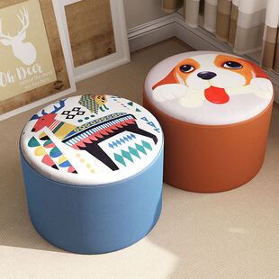 小凳子家用e板凳矮凳客厅沙发凳圆凳儿童矮凳子软座换鞋凳茶几坐