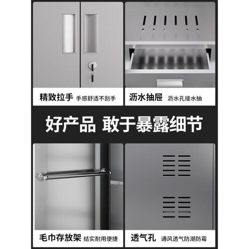 不锈钢清洁柜拖把柜家用保洁工具收纳柜拖把扫帚存放柜阳台储物1