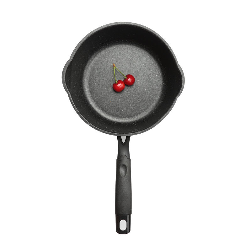 麦饭石锅不粘锅i小型家用炒菜锅小号煎炒两用宝宝辅食小W炒锅1-2