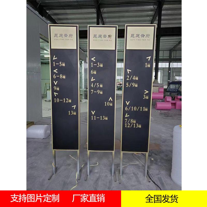 小区立式楼栋指示牌公园索引导视牌景区导向牌花草牌宣传栏制作