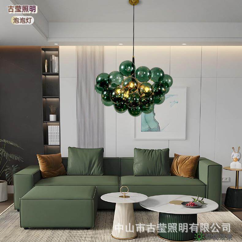 跨境北欧泡泡灯客厅灯玻璃吊灯时尚卧室灯具个性餐厅中山轻奢风