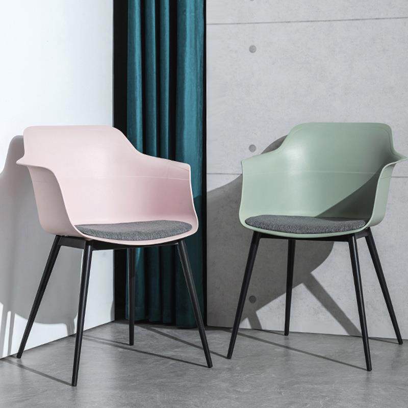 现代简约靠背椅子扶手凳家用餐椅书桌椅北欧伊姆斯椅休闲会客洽谈