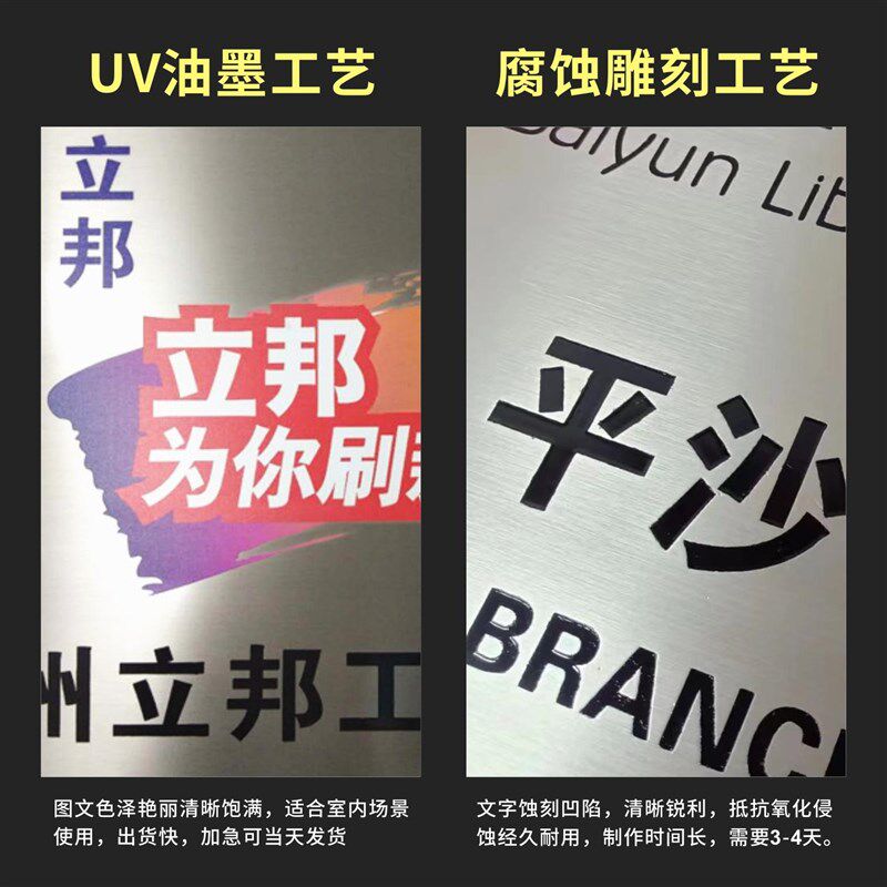 定做定制牌子公司门牌广告牌订制厂牌门头招牌金属不锈钢牌匾制作