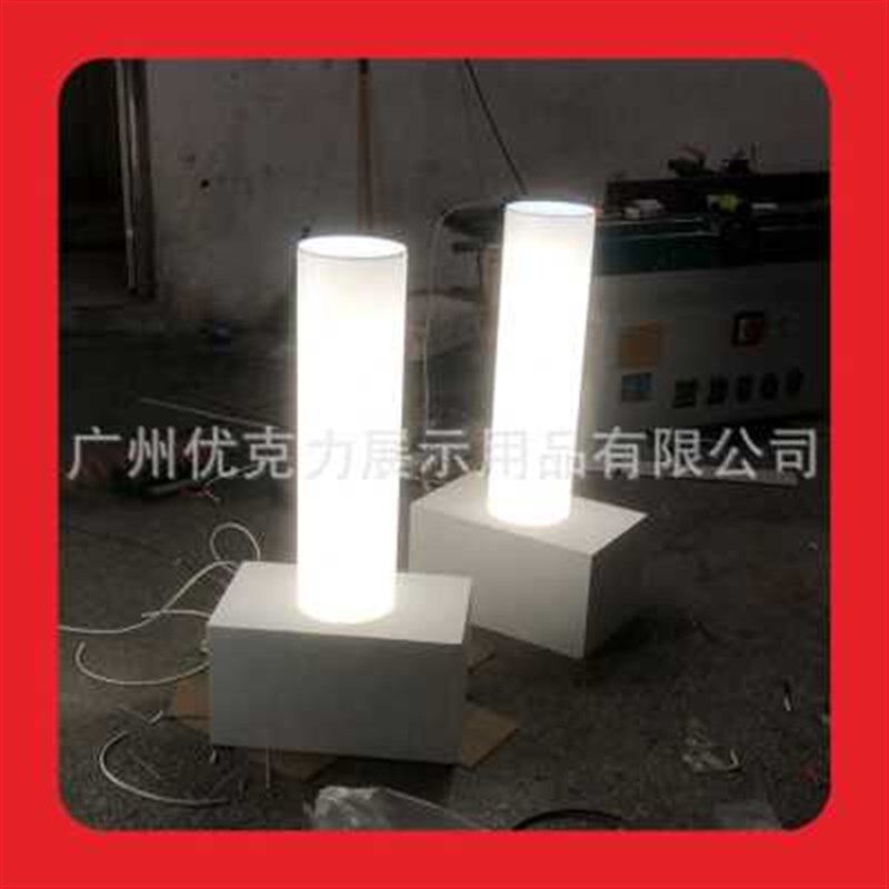 新款新厂销乳白亚克力圆管圆棒加工有机玻璃圆管高透光灯箱发光圆