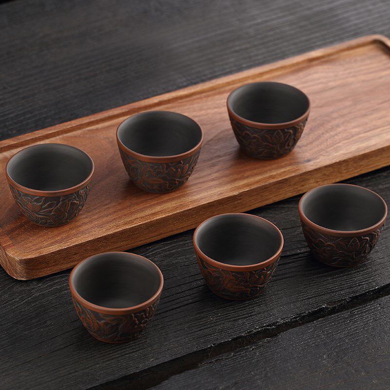 云南建水紫陶茶杯功夫茶具主人杯品E茗杯个人杯子专用手工高档浮
