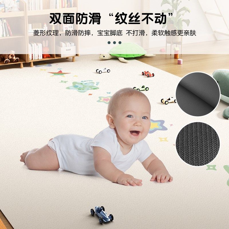 儿童地毯爬行垫客厅加厚皮革免打理榻榻米床边玩耍地垫睡觉打地铺