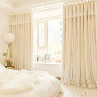 客厅改卧室隔f断门床位隔断帘床帘子隔断帘家用屏风隔断布帘双层