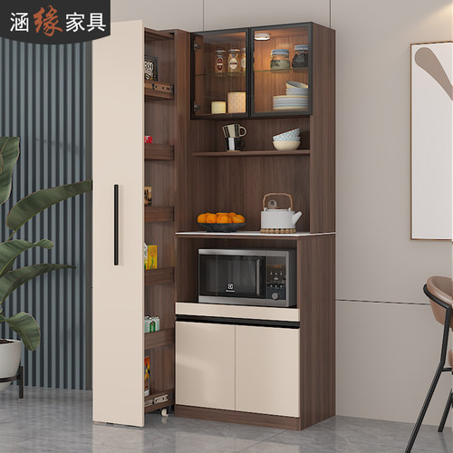 现代简约餐边柜酒柜靠墙一体储物柜厨房橱柜碗柜O收纳茶水柜7G291