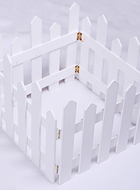 圣诞节装饰品圣诞树栅q栏围栏木质木头商场酒店场景布置白色围栏