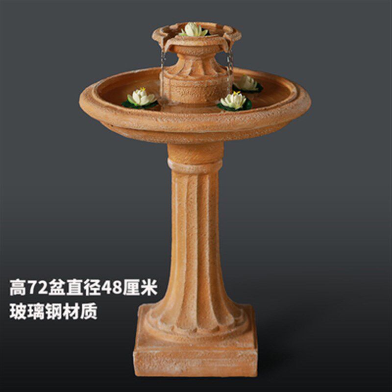 欧式多层菠萝头喷泉循环流水客厅别墅酒店阳台婚礼道具装饰摆件