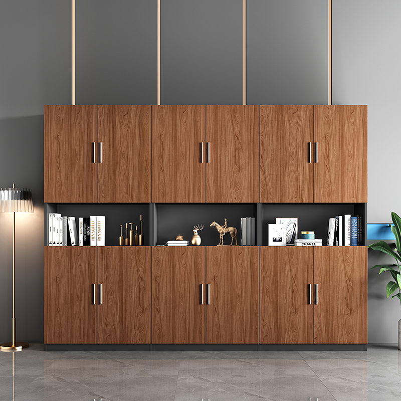 办公文件柜资料柜子储物柜办公室带锁档案柜木质书柜置物柜家用