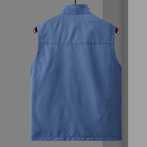 定制logo马甲宽松大码多口袋工C装印字广告衫双面穿马夹工作服外