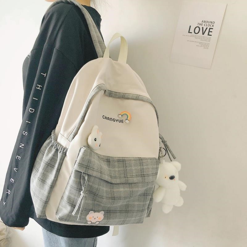 中学生补课包书包女生2024新款双肩包轻便网红爆款高颜值小众简约