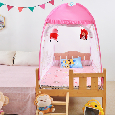 儿童床蚊帐三开门加高88*168cm婴儿床拼接床尾门100180 80150