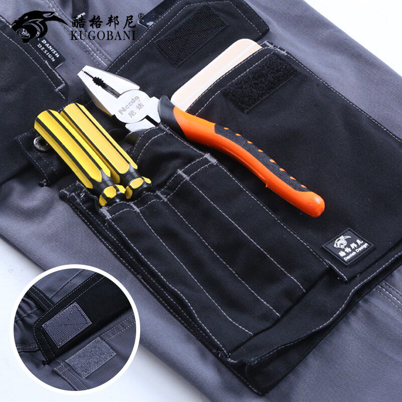 工装裤男夏季薄款多口袋长裤劳动劳保耐磨脏定制汽修电焊技工作服