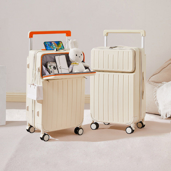 宽拉杆前置开口行李箱女20小型登机箱拉杆24寸男旅行箱密码箱皮箱