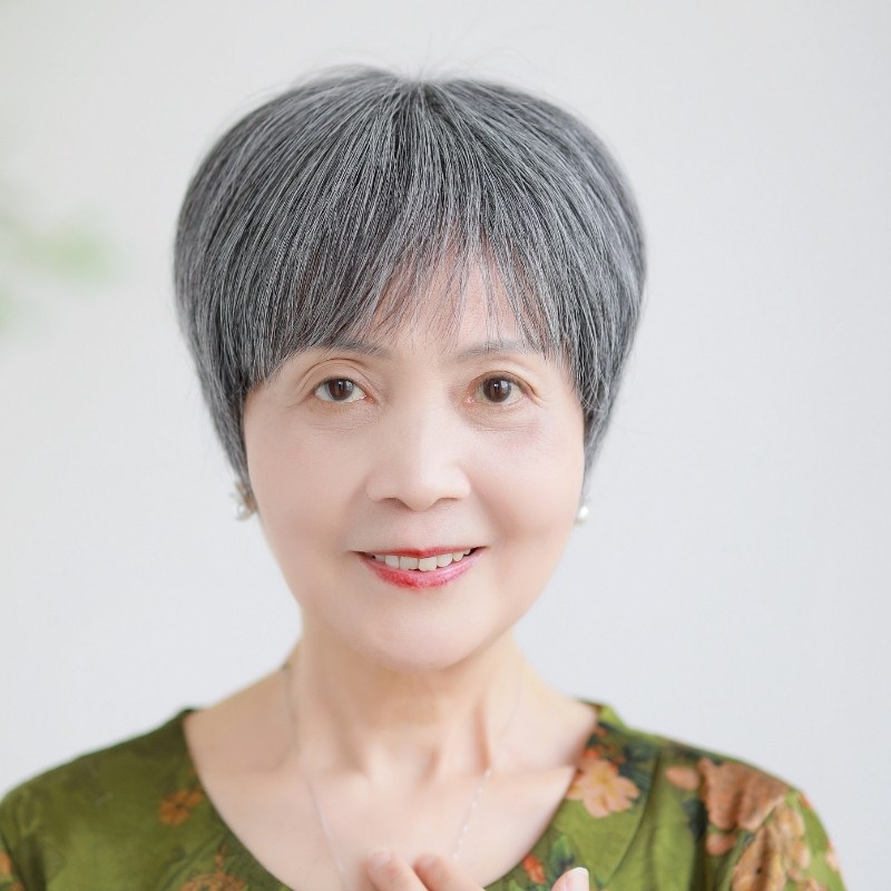 老年人假发真发全真发人发丝老太太夏H天薄款花白色短发全头套表