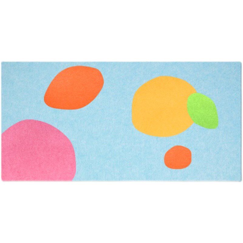 撞色毛毡板软木板照片墙毛毡墙贴幼D儿园彩色展示板留言板挂墙毛