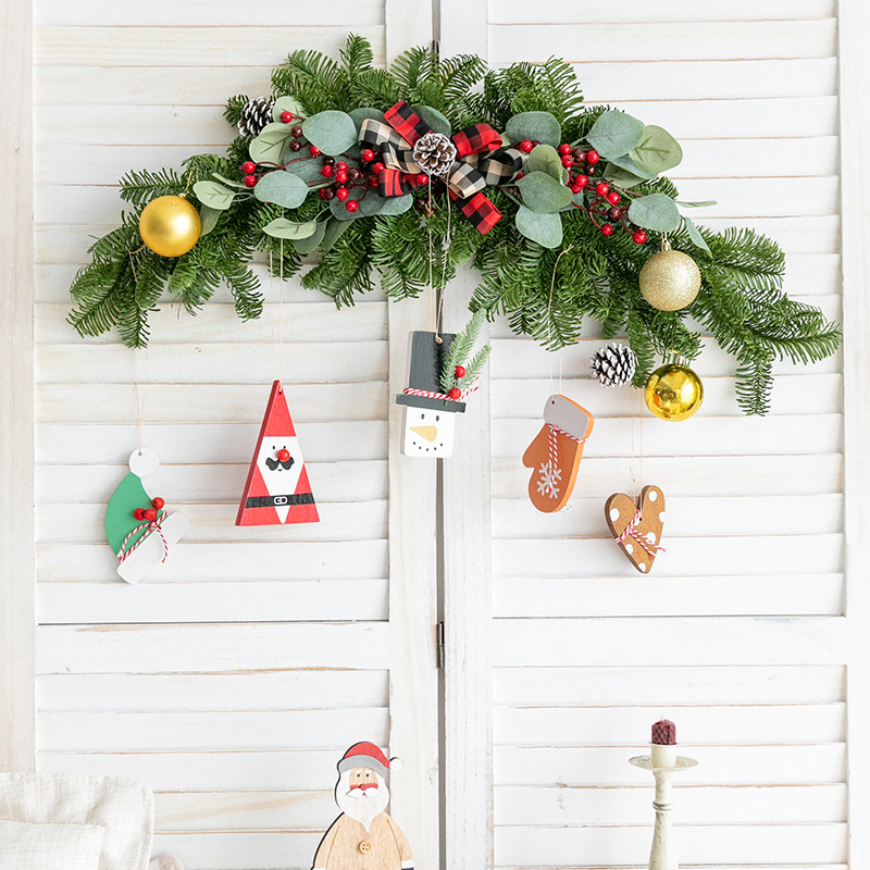 阿楹 圣诞装饰品藤条松针绿植门挂饰ins吊球门楣墙面橱窗场景布置,节庆用品/礼品,圣诞装饰品,淘宝优惠券,粉丝福利购,淘宝优惠卷