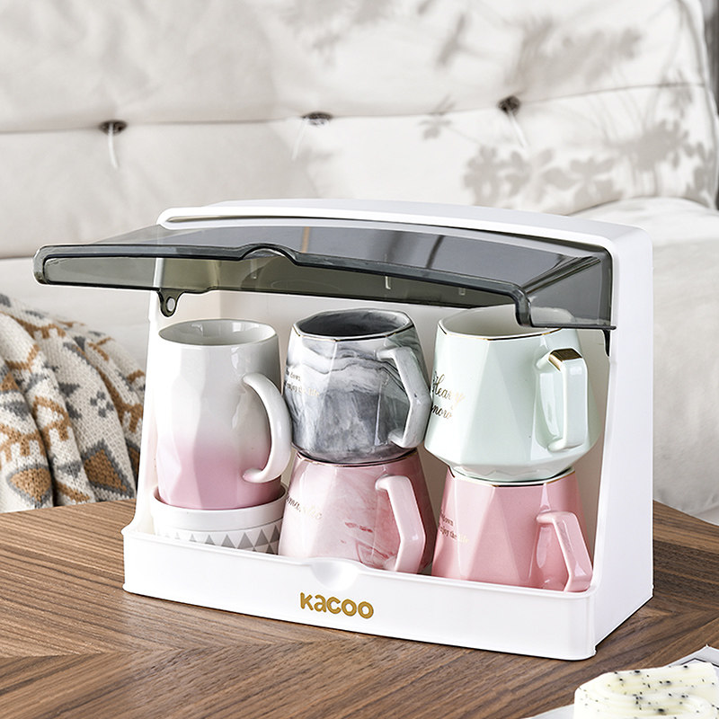 可壁挂茶杯架防尘杯子收纳置物架客厅办公室桌面放玻璃杯架收纳盒,家庭/个人清洁工具,杯架,淘宝优惠券,粉丝福利购,淘宝优惠卷