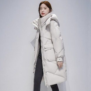 棉衣女2024年冬季新款韩版时尚中长款H过膝加厚保暖宽松羽绒棉服