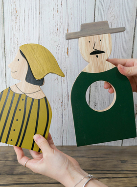 阿楹 客厅墙置物架全家福摆件 一家人四口三口装饰品幸福感小物件