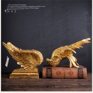 天使之翼金色翅膀红酒架欧式摆件葡萄红酒架酒瓶架高档酒柜装饰品