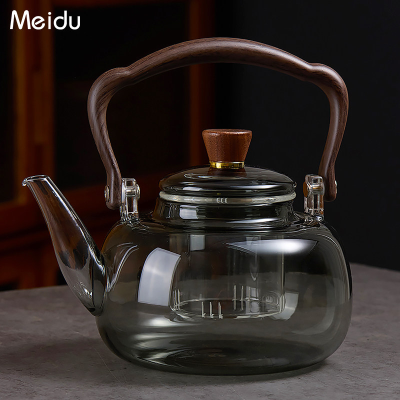 提梁壶泡茶壶玻璃茶壶茶杯套装家用高硼硅玻璃茶具电陶炉冲煮茶壶,餐饮具,茶壶,淘宝优惠券,粉丝福利购,淘宝优惠卷