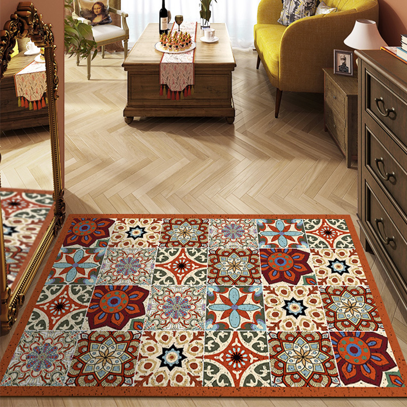 入户门地垫丝圈美式复古门口玄关脚垫门垫进门可裁剪大门高级地毯